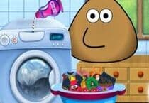 Pou Washing Clothes Jeu