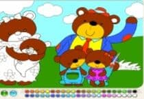 Coloriage Famille Ours
