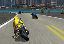 Course de moto de vitesse 3D