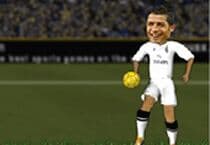 Cristiano Ronaldo Jouer Avec Ses Ballons D'or