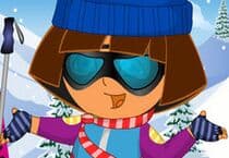 Dora Skiing Dressup