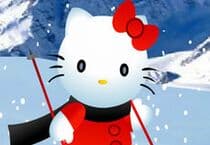 Hello Kitty Fait du Ski