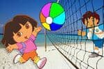 Dora et Diego Font du Volleyball Jeu