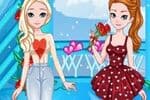 Frozen Sisters Valentine Date Jeu